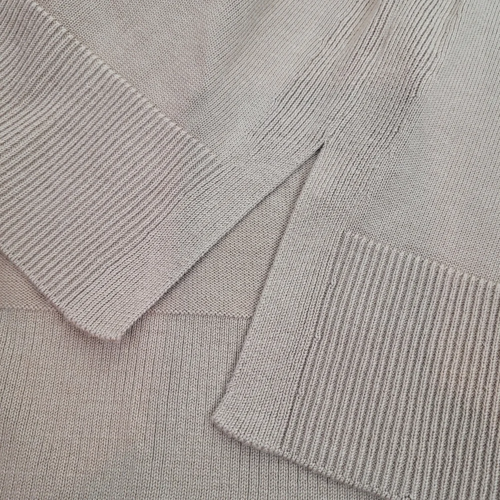 Talbot's girlfriend varsity tan cardigan white trim preppy normcore academia S - Picture 8 of 11